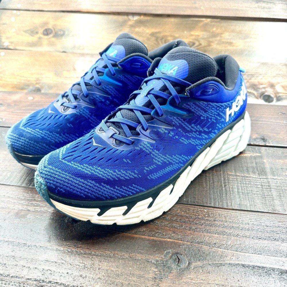 Hoka One One Gaviota 4 Running Shoes Mens 12.5 EE Blue /White